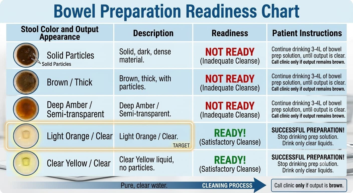 Bowel Prep Readiness Chart